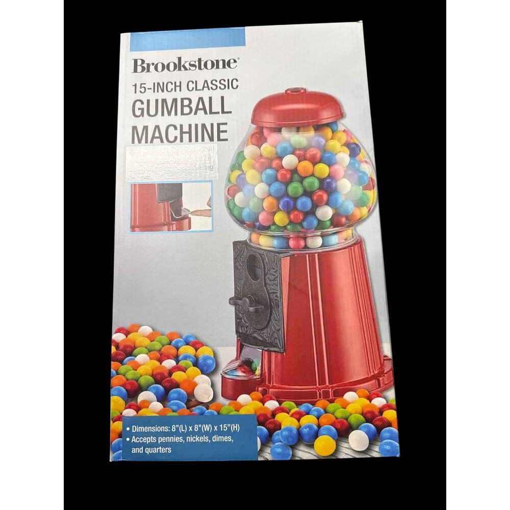 Brookstone Classic Gumball Machine Coin Bank New in Box